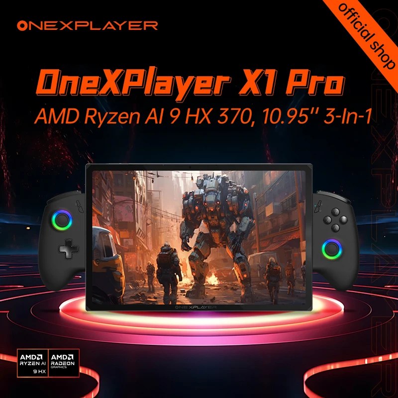 OneXPlayer X1 Pro AMD Ryzen الجديد ™ شاشة AI 9 HX 370 10.95 بوصة تعمل بنظام التشغيل Windows 11 4k/كمبيوتر محمول للألعاب EGpu Qculink #1