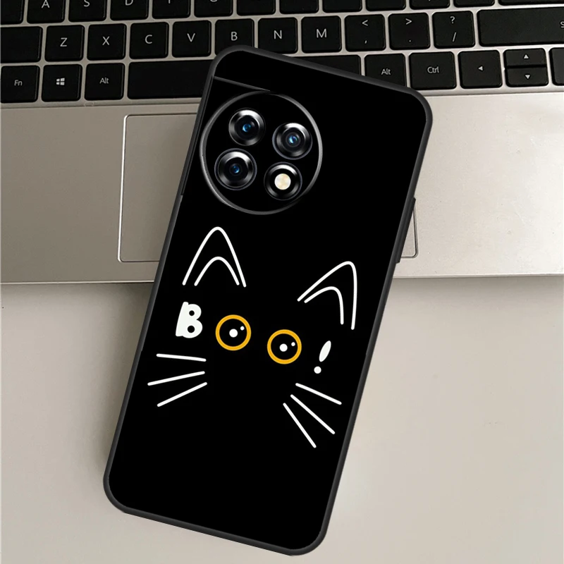 Engraçado bonito gato linha arte caso para oneplus nord 2t ce2 lite n10 n20 capa para oneplus 11 9 10 pro ace 2 8t 9rt 10t