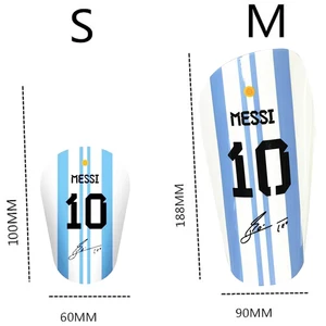Shin Guard Messi Ronaldo Fußballschutz, Licht, Stoßdämpfer, Fußballtrainingstab, Verschleiß resistent, 1 Paar 6 Hauptverkäufe Canelas Gewichte Fitnessstudio - №2