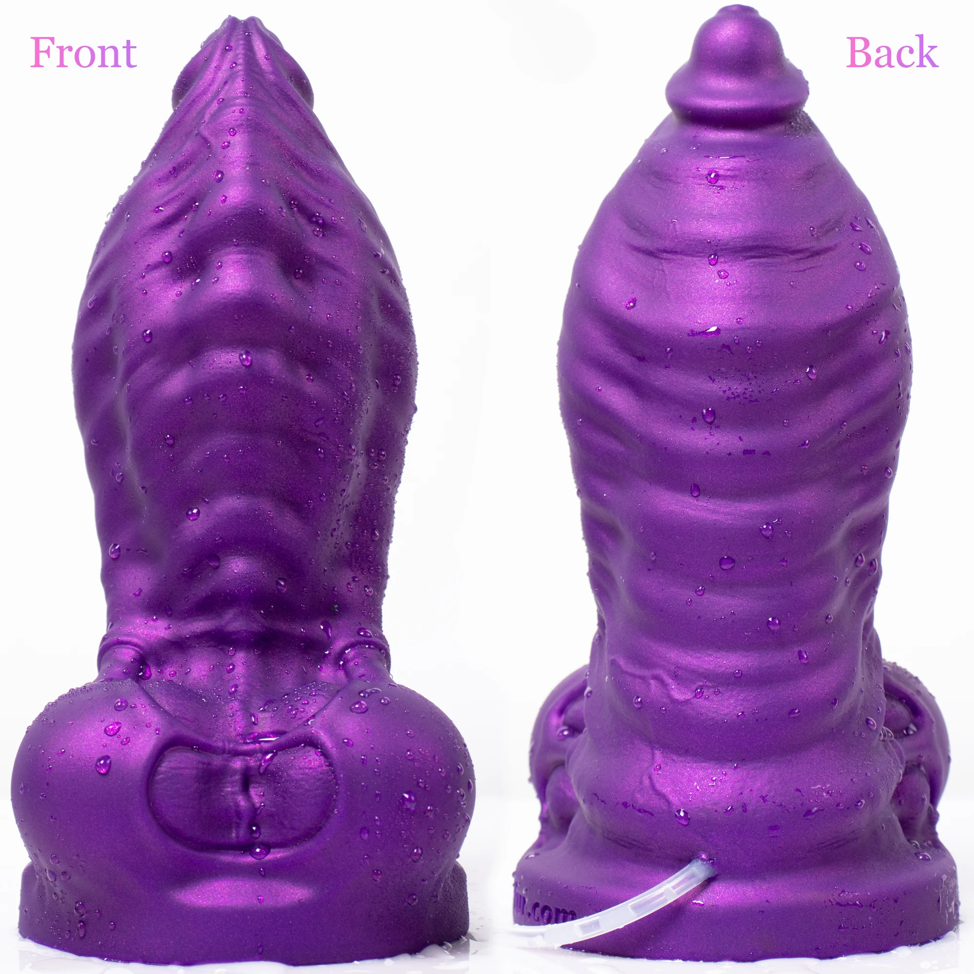 Oieffur Large Ejaculation Dildo With Enema Ball Squirt Liquid Purple Squirting Penis With Suction Cup Sex Toys For Men And Women