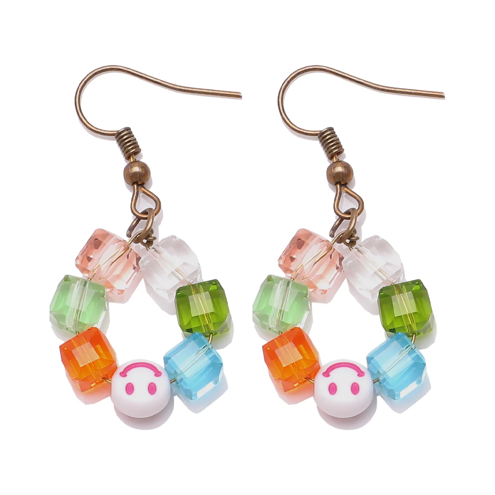 Random Mixed Glass Cube Beads 2/3/4/6/8/10mm Faceted Crystal Square Loose Spacer Beads DIY Making Earing Necklace Accessories