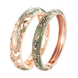 Double Bangles For Women 2PCS Female Women's Hand Bracelets African Jewelry Dubai Indian Designer Dual Bracelet Set Gifts Mother