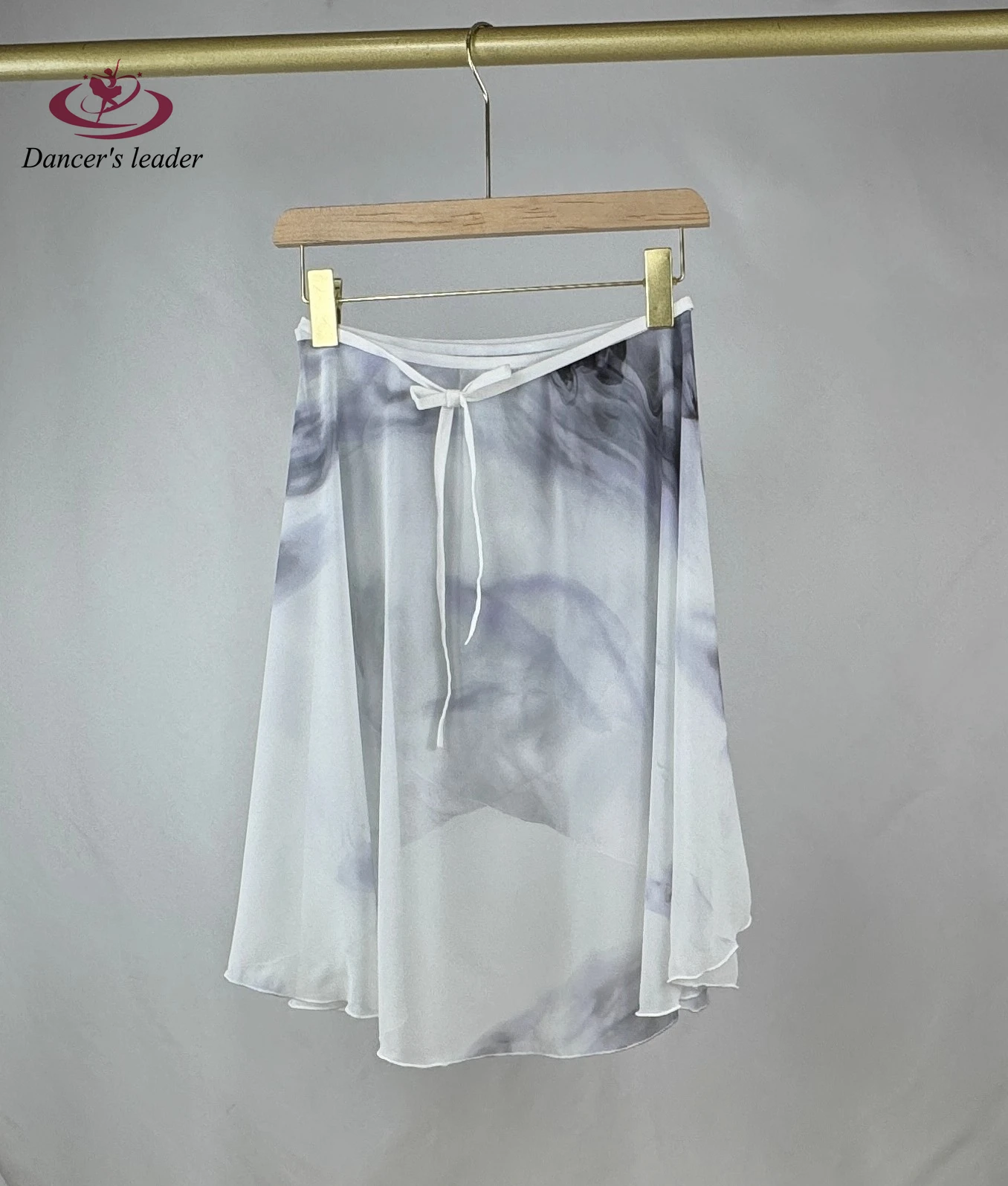 Saia de balé feminina com estampa de tinta, macacão adulto, menina praticando imagem de mini saia de balé