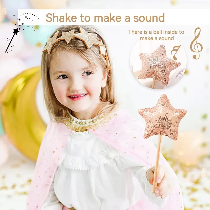 Newborn Photography Sequined Birthday Set Birthday Hat Magic Wand Photography Props Baby Growth Commemorative Party Toys Gifts