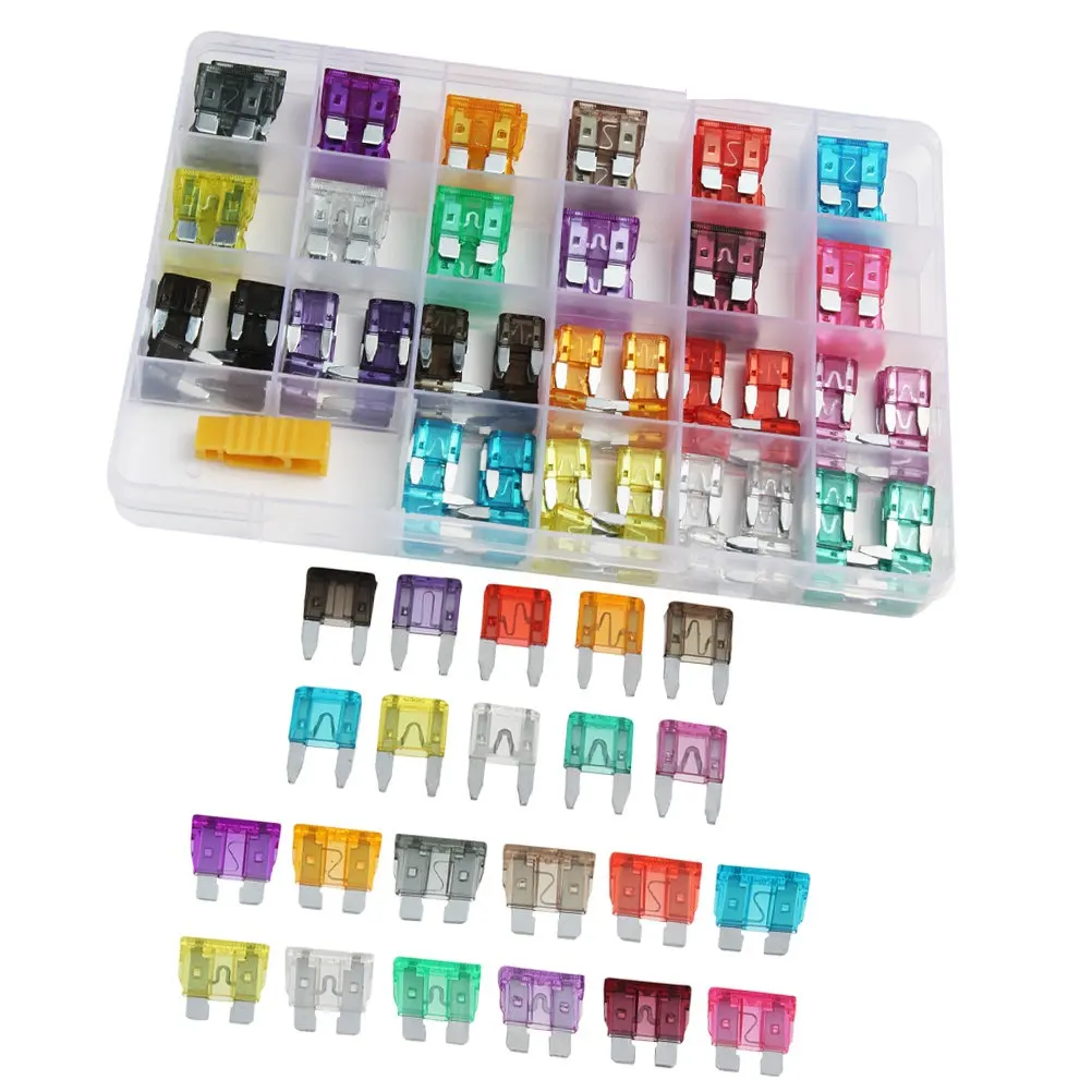 

242pcs Mini Kit Resettable Insert Type For Automotive Short Circuit Protection Car Mini Breaker Fuse For Car Automotive Fuse