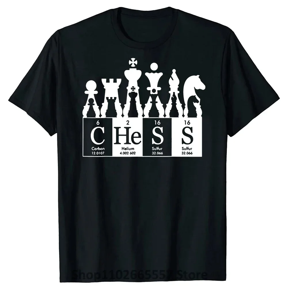 Classic Chess Player Periodic T-Shirt Men Women Plus Size Fashion O-Neck Casual Harajuku Oversized Unisex Tees