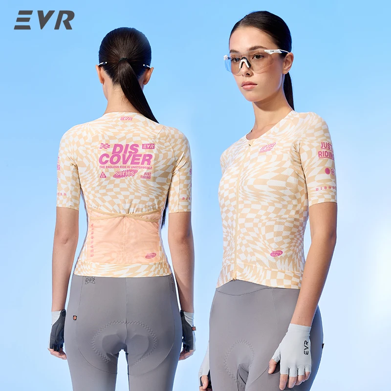 EVR Pro Sommer-Radtrikot für Damen, leichte Fahrradbekleidung, MTB-Trikot mit Taschen, schnell trocknendes Fahrrad-Shirt