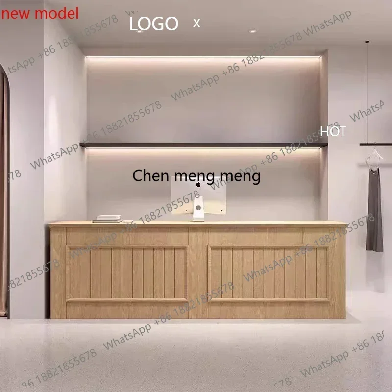 Asmt49Nordic Creative Cashier Desk Modern Luxury Enterprise Clothing Store Reception Desk Retro Coffee Shop Office urniture