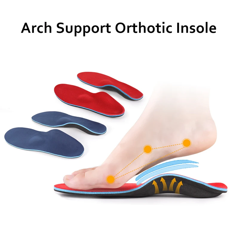 

1 Pair Full Length Orthotic Inserts Arch Support Insole for Men Women Relieve Flat Feet Plantar Fasciitis Feet Pain