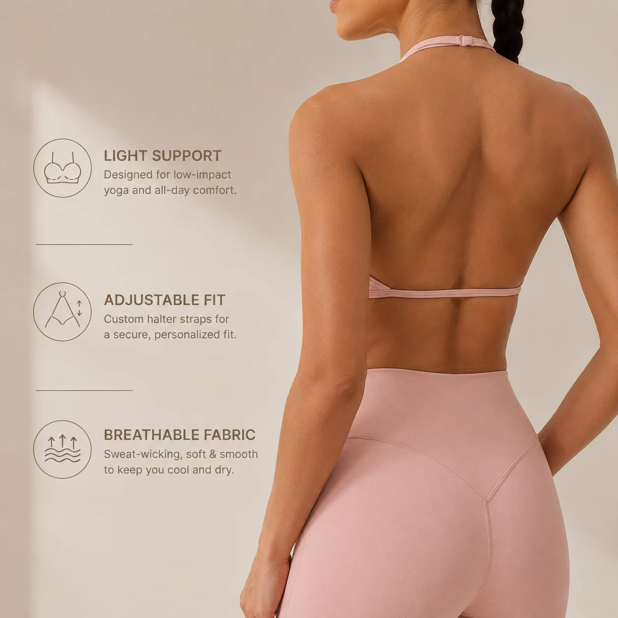 Halter Sports Bra Women Gym Un - Sports Bra Racerback review and price