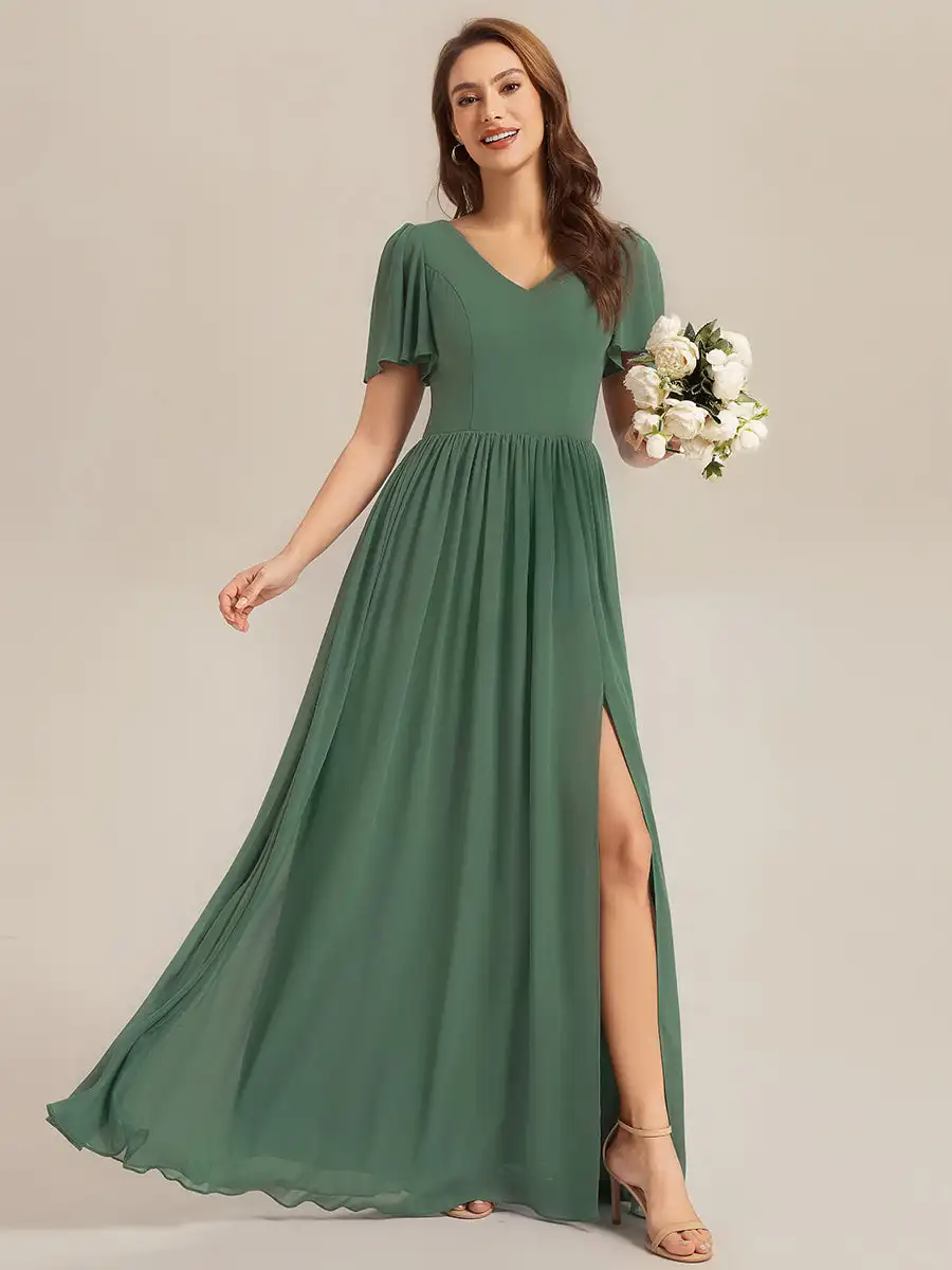 elegant evening-dresses-short-sleeve-v-neck-backless-floor-length-2025-ever-pretty-of-a-line-chiffon-eucalyptus-bridesmaid-dress