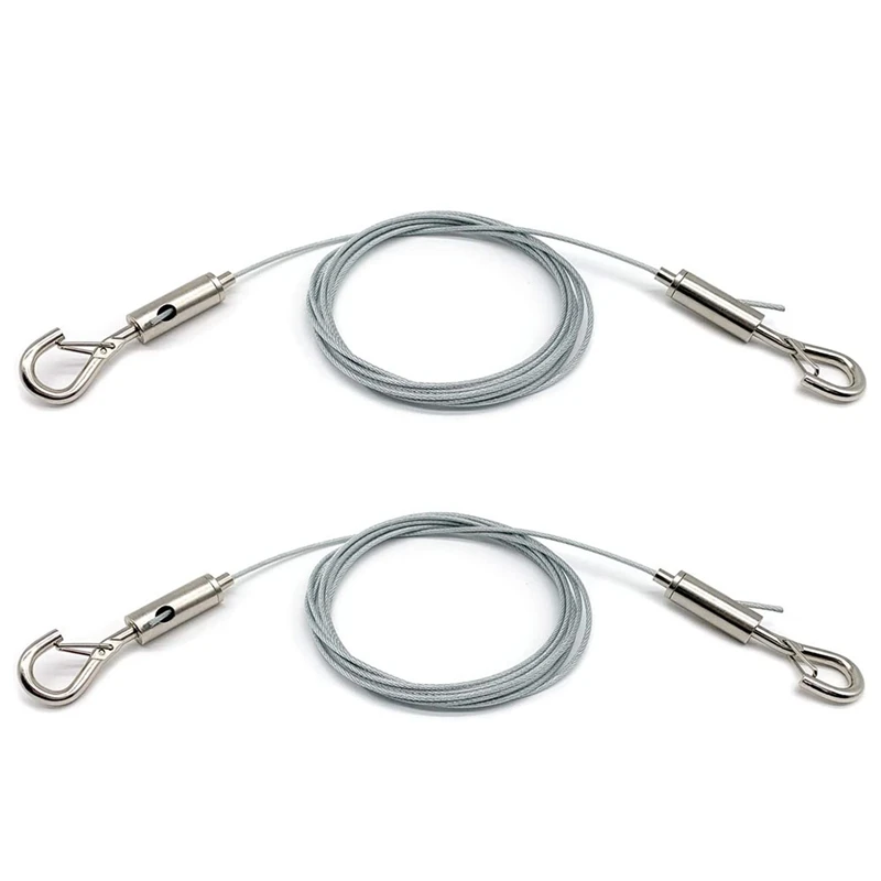 2 Pack Adjustable Picture Hanging Wire Heavy Duty Supports Stainless Steel Wire Rope 50 Lbs For Hanging Mirror