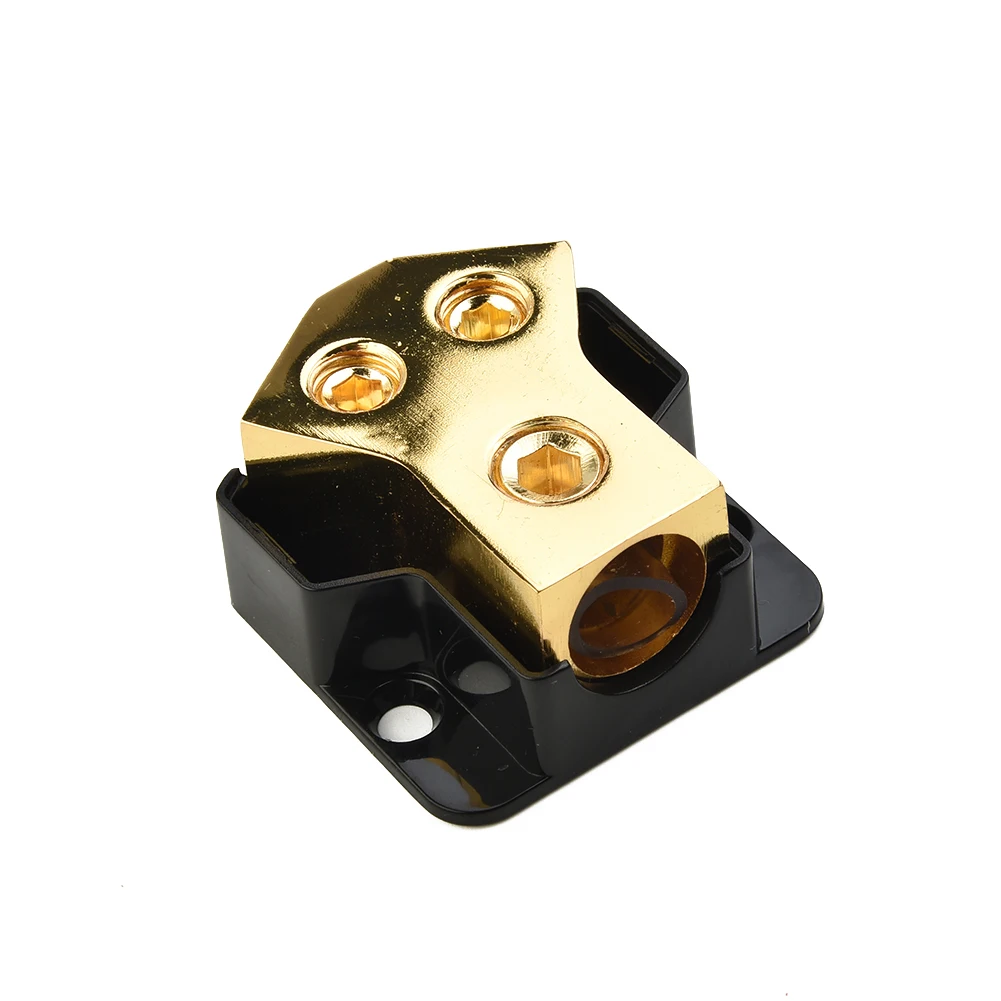 2 Way Power Distribution Block Power/Ground Splitter 0/4gauge For Car Audio Stereo Amplifier Multi-functional Durable