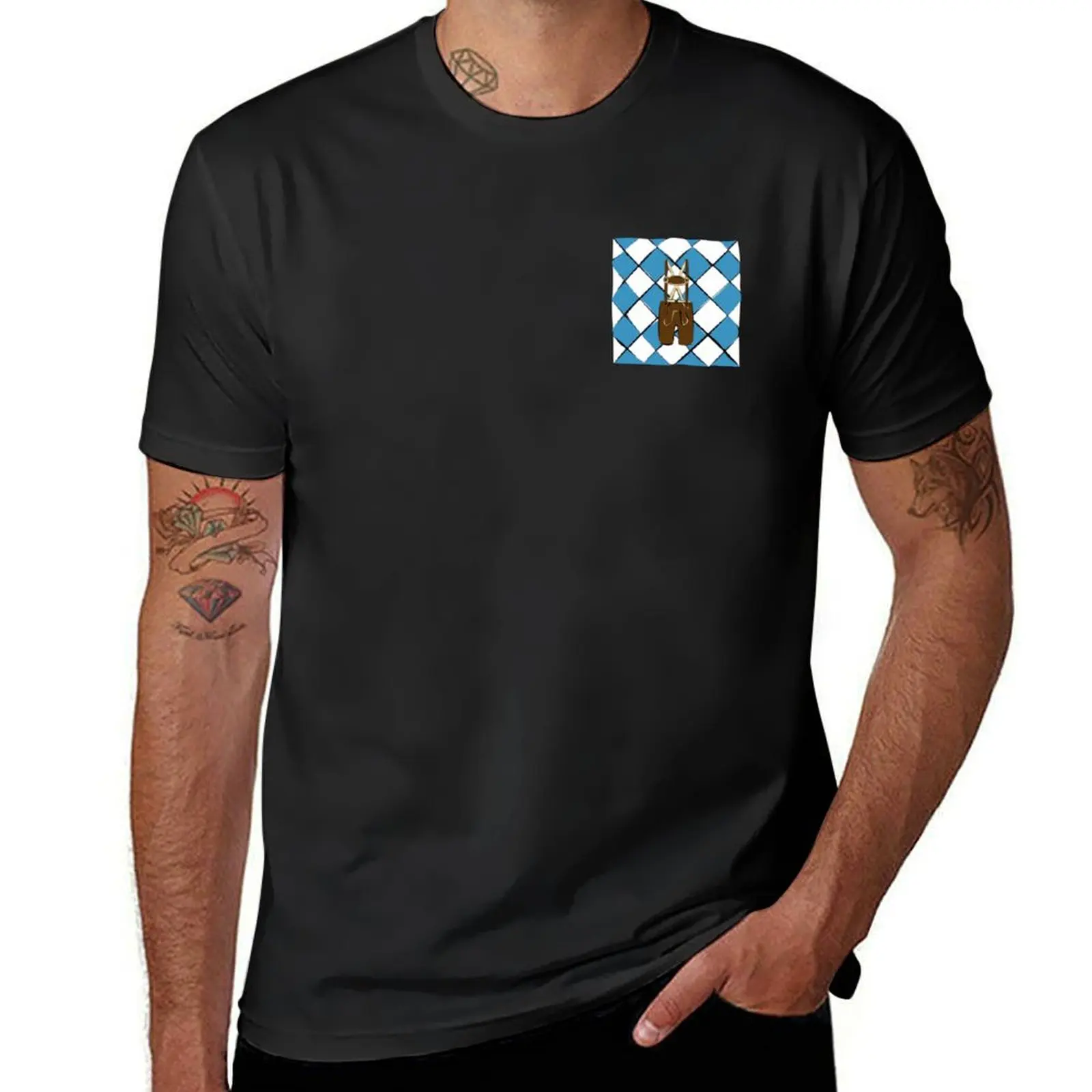 

Bavarian lederhosen T-Shirt Blouse blacks vintage heavy weight t shirts for men