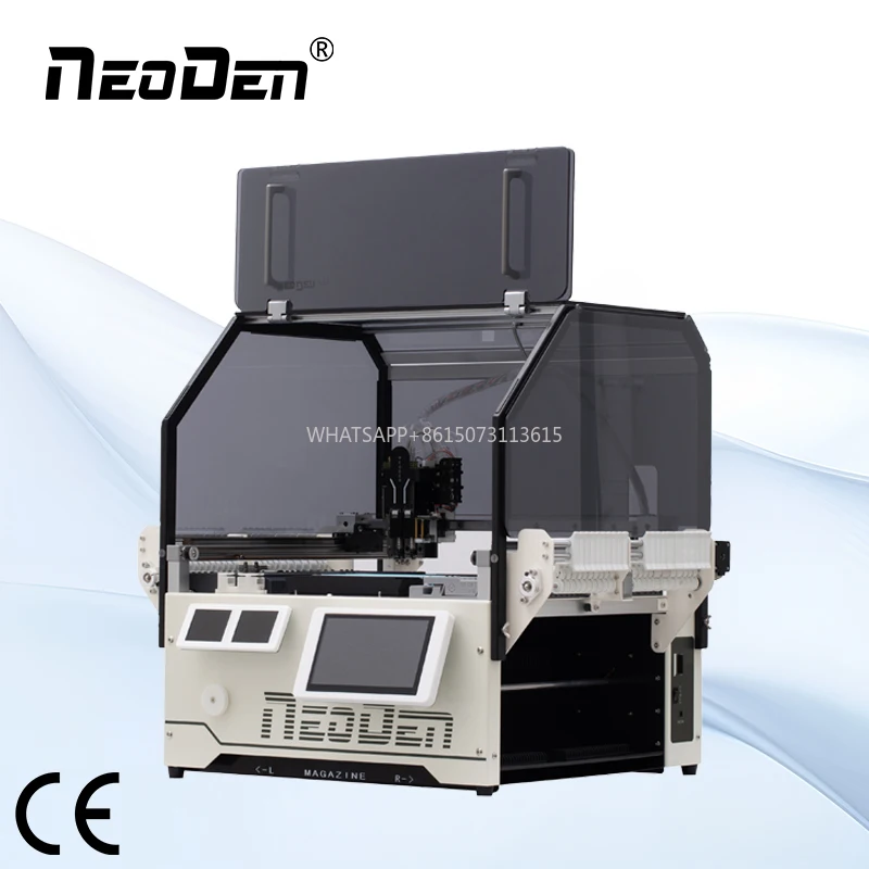 NeoDen YY1 Mini pantalla táctil de 2 cabezales de bajo costo montaje Pcb automático producción electrónica pequeña máquina de recogida y colocación Smt Smd