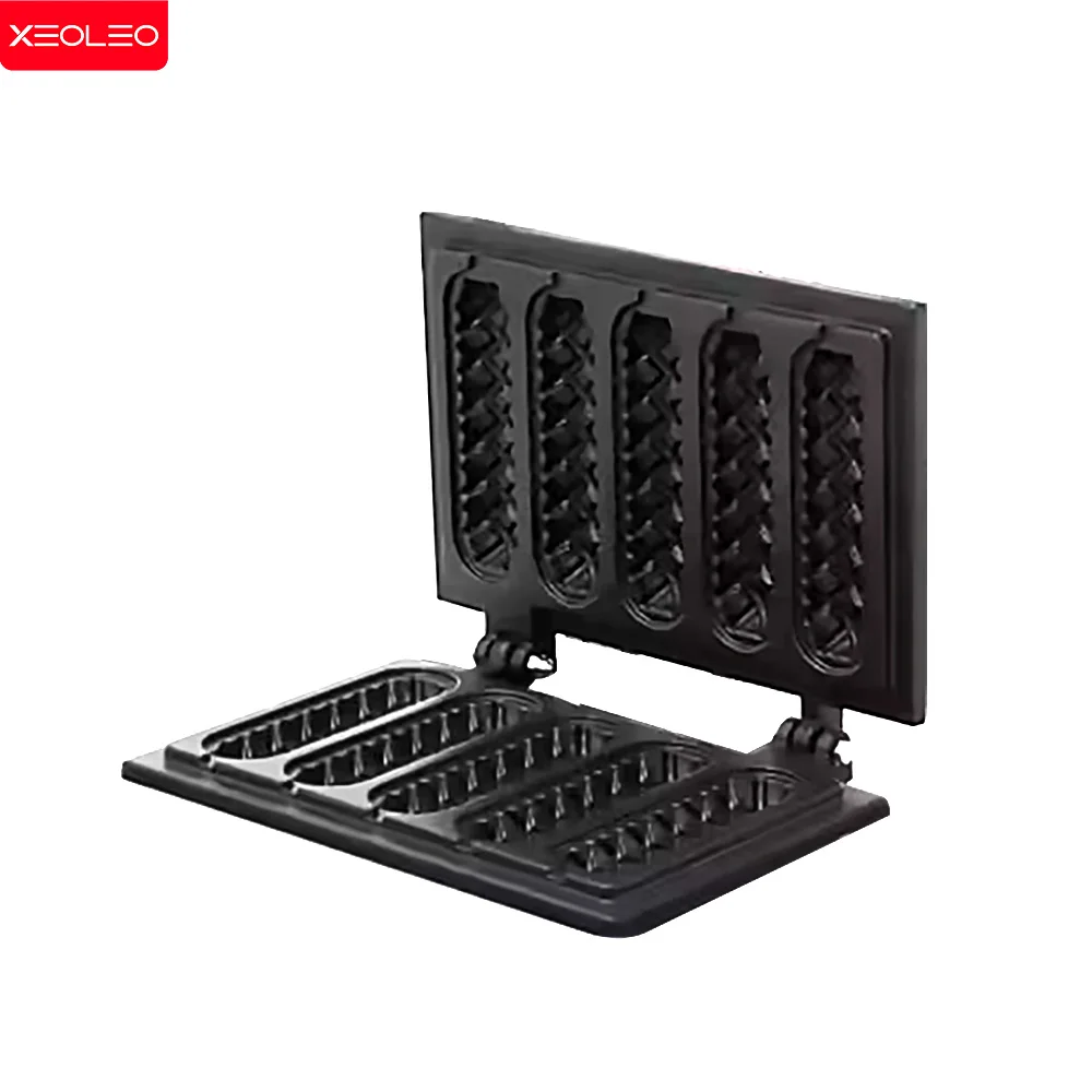 XEOLEO 5PCS/6PCS Sausage Waffle Maker Mold Crispy French Hot Dog Lolly Waffle Machine Mold