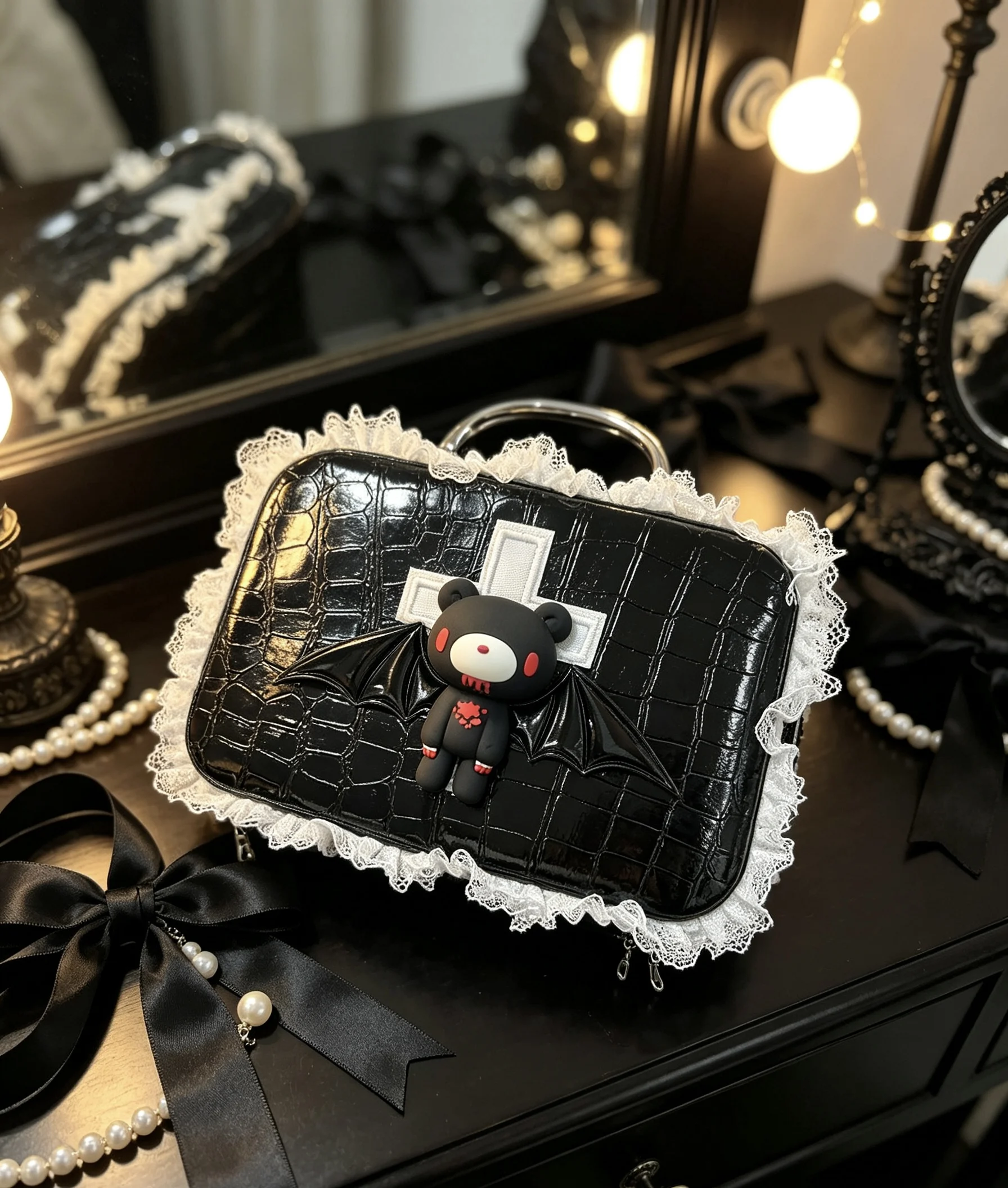 Gothic Y2K Lace Makeup Case Ba - Women'S Bags Handbags review and price
