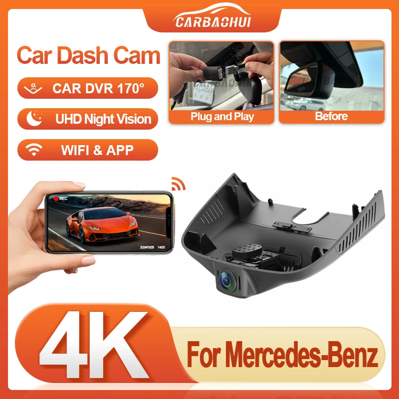 Plug and Play 4K 2150P Car Dvr Camera Dash Cam for Mercedes Benz ML w166 w164 ml320 ml350 for MB GL x164 x166 gl320 gl350 gl450