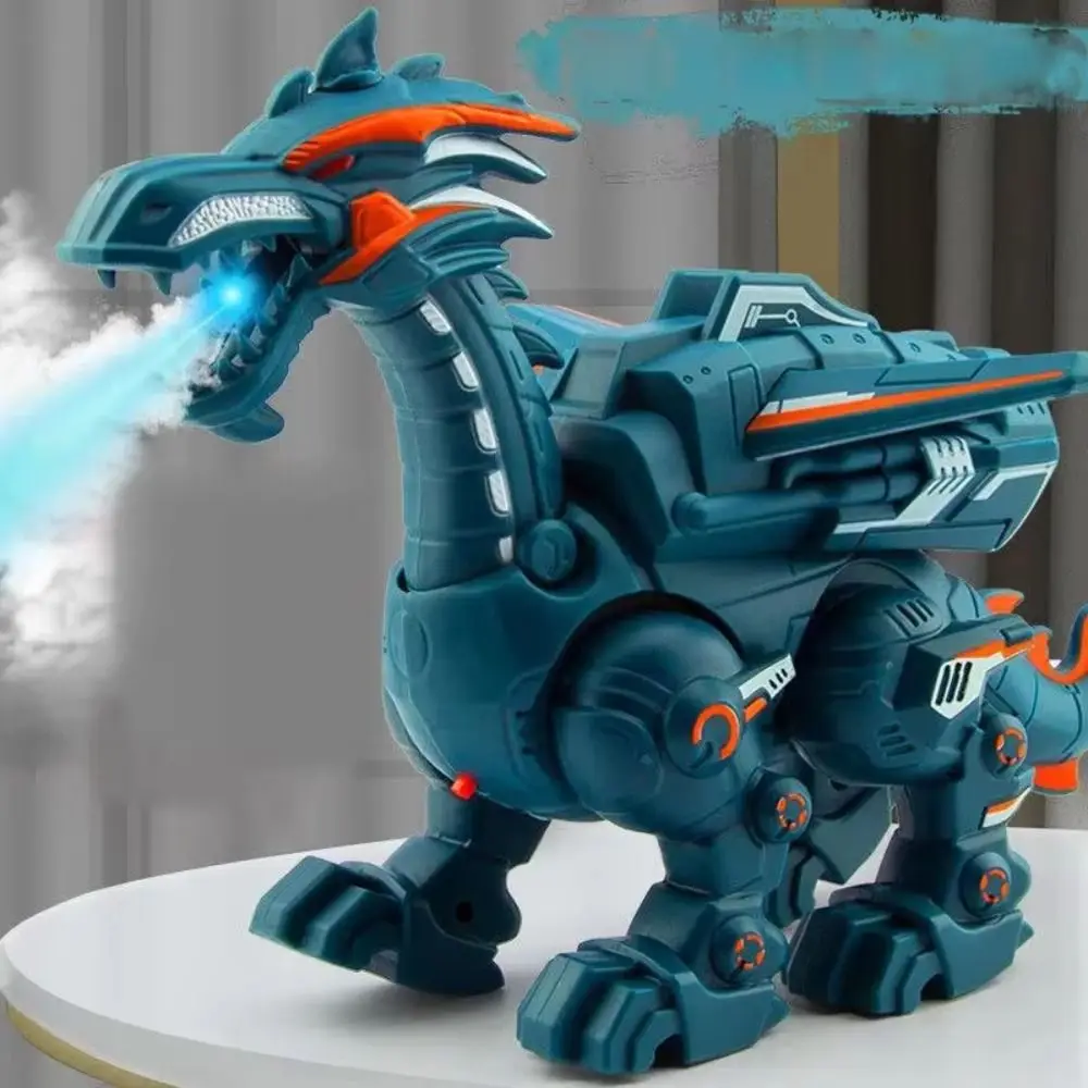 

Cool Light Mechanical Dinosaur Water Spray Function Simulation Fire Electric Puzzle Model Electric Powered