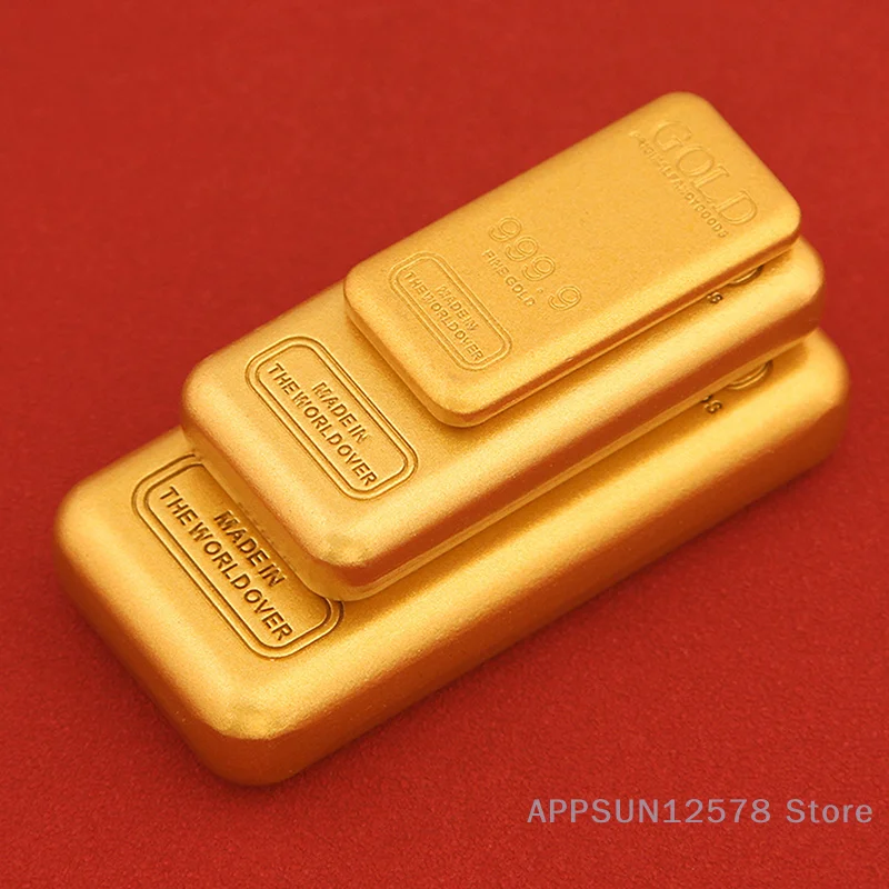 1Pcs Fake Gold Bar Simulated Golden Brick Movie Prop Novelty Gift Home Decor Simulation Decoration Crafts - Image 3