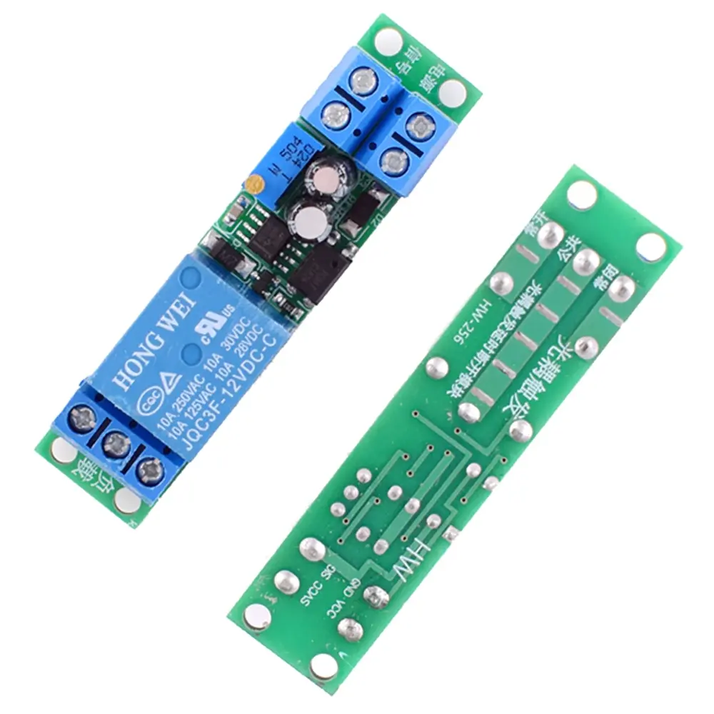 1X DC 12V Adjustable Signal Trigger Timing Timer Delay Turn Off Delay Timer Switch Automatic Start Relay Module W/ Optocoupler