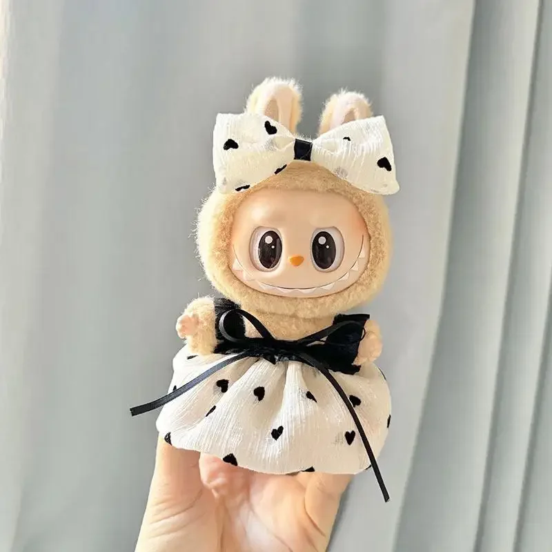 17cm Mini Plush Doll'S Clothes Outfit Accessories For Korea Kpop Exo Labubu Idol V1 V2 Strap skirt set Clothing Gift