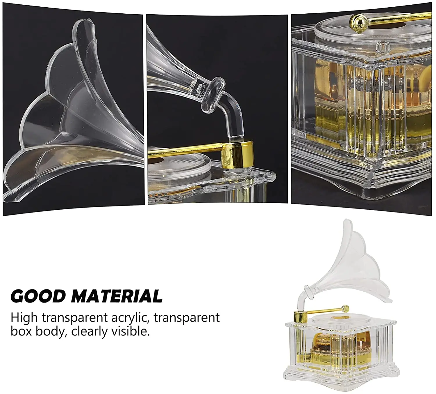 

SOFTALK Elegant Acrylic Music Box – Gifts for friends, children, girls, wives, and parents on Christmas, birthdays, and holidays