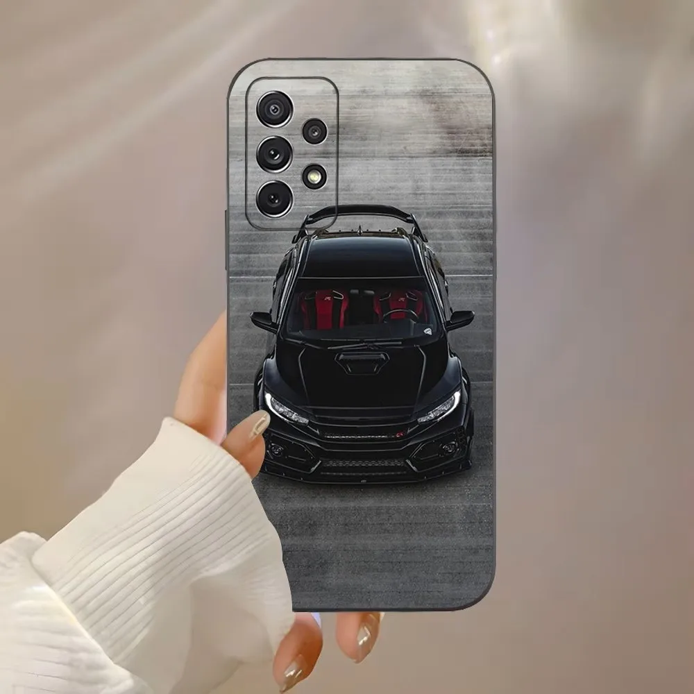 T- Type R C- Civic Sport Car Phone Case For Samsung Galaxy A91,A80,A73,A72 ,A71,A53A52,A32 ,A31A22,A21s,A20,Black Cover