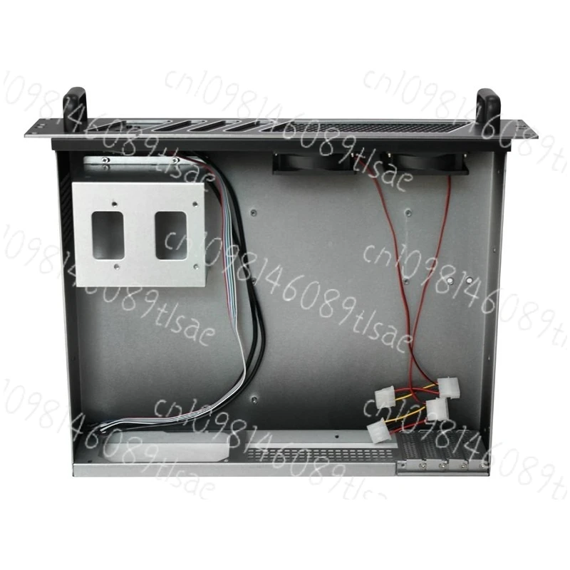 19-inch 2U Rack Server Case ATX Motherboard Black Steel Chassis Cooling Fans Tool-Free Design view 4