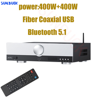 SUNBUCK A9 800W 2.1 Lossless Fiber Coaxial USB Bluetooth Amplifier XLR Balanced Remote Control Home HiFi Stereo Audio Amplifier