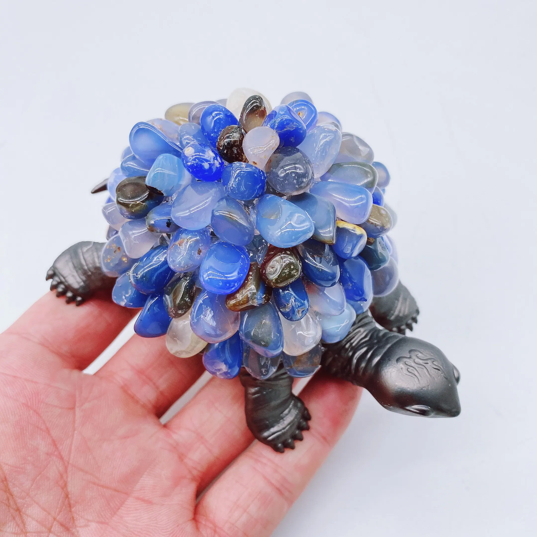 

1pc Natural blue Aventurine Energy Reiki tortoise carving decoration Crystal Quartz Healing High Quality Gemstone For Gift