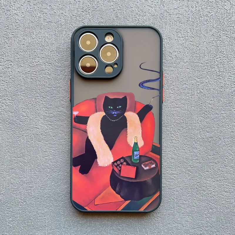 Süße Katze Becher Trinken Paar Handyhülle für iPhone 17 12 11 Pro Max 16 15 14 13 Pro Max Mini X XR X 16 15 Plus stoßfeste Abdeckung – Detail 8