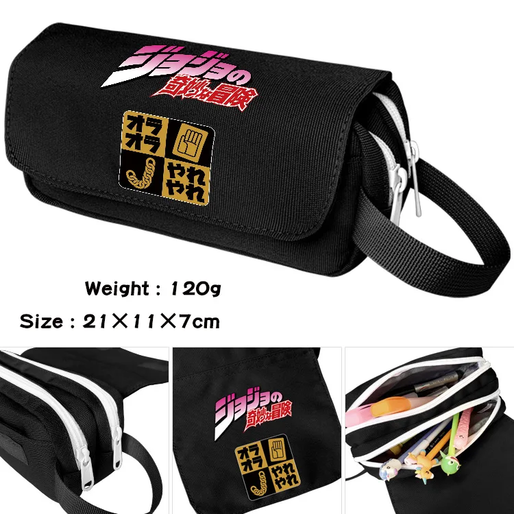 JoJo Bizarre Adventure Killer Queen Cartoon Pencil Cases Student School Stationary Pen Bags Makeup Cosmetic Bags