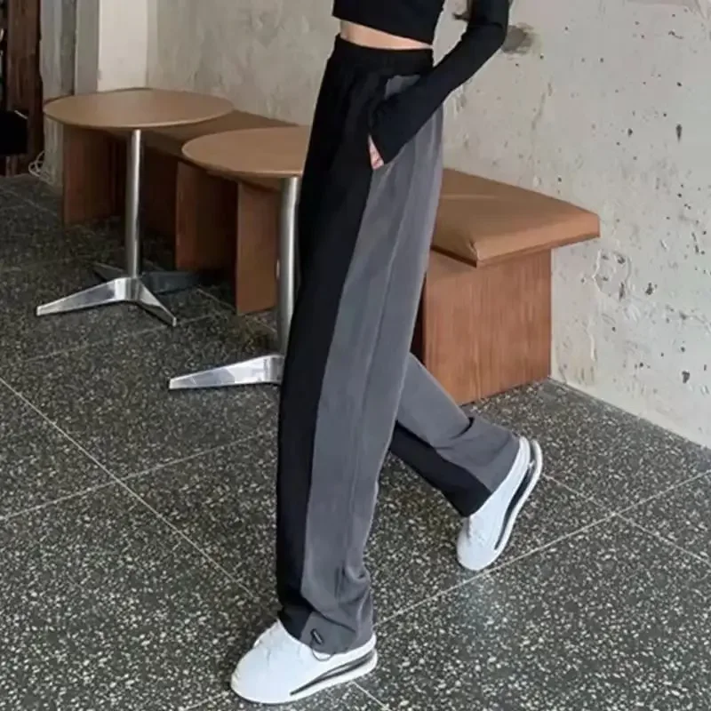 

Black Baggy High Waist Straight Leg Women's Pants Long Loose Clothing Trousers for Woman Summer Y2k Streetwear One Size Slacks G