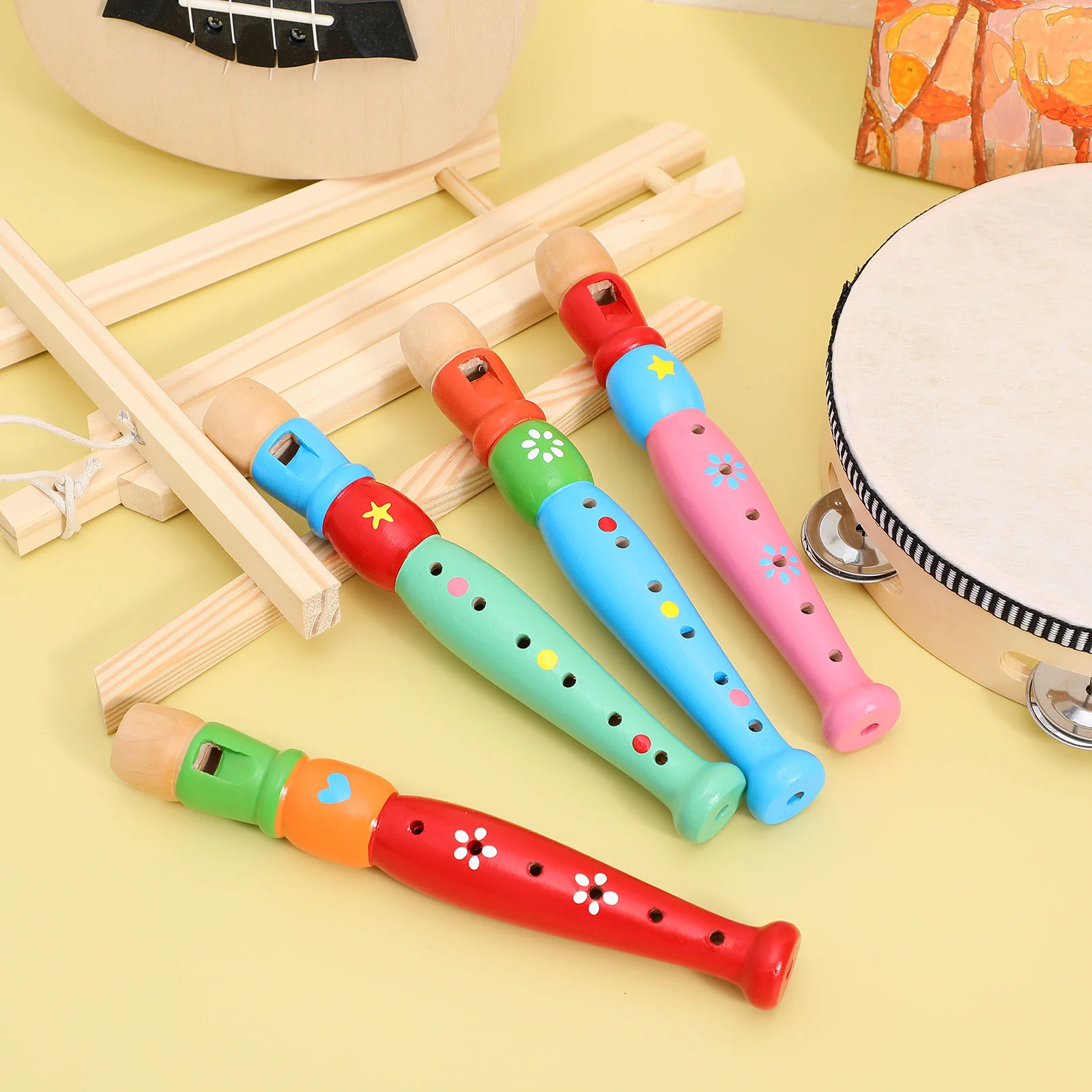 Children Musical Instruments Toddler Toys Piccolo for Kids Wooden Flute Early Education