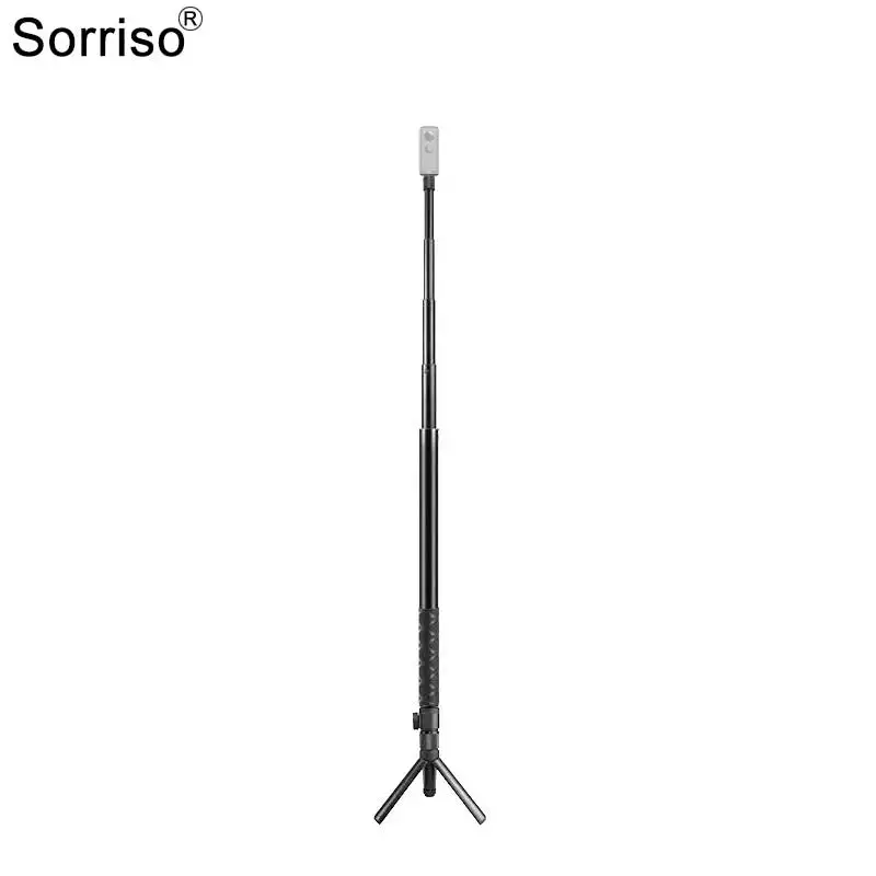 SORRISO 120 سنتيمتر عصا سيلفي غير مرئية الألومنيوم طويل تلسكوبي Monopod ترايبود تمديد قضيب لكاميرا الحركة Insta360