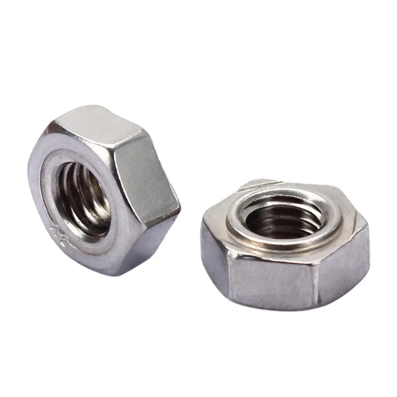 304 Stainless Steel Hexagon Welding Nut M3 M4 M5 M6 M8 M10 M12 Spot Welding Nuts Solder Joints Nutsert