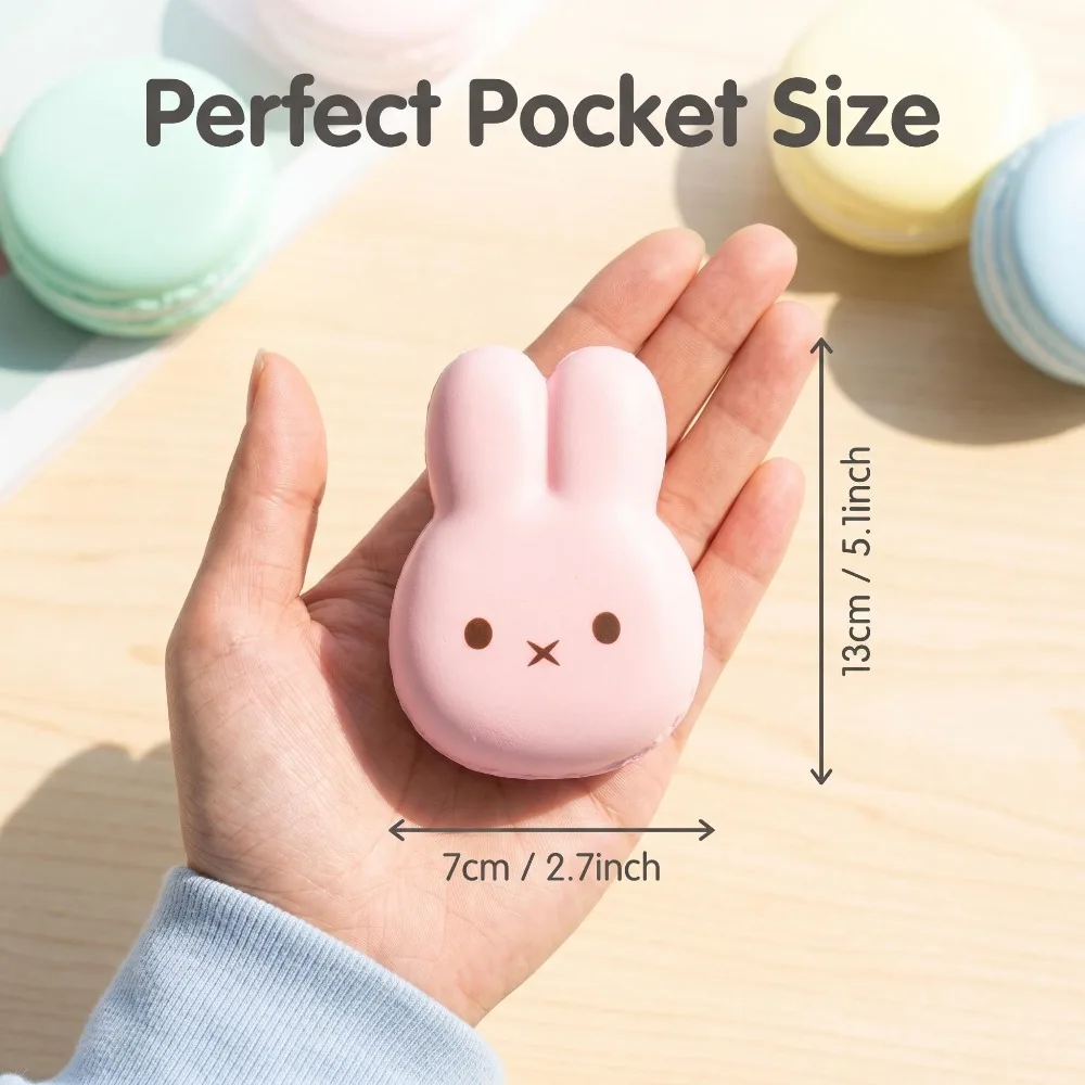 1PC Soft Bunny Squishy Fidget Toy Slow Rising PU Squeeze Toy Stress Relief Anxiety Calm Desk Ornament Gift