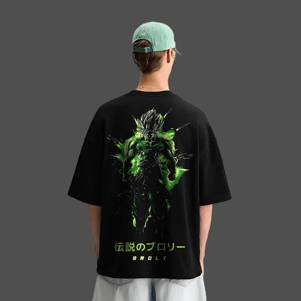 Dragon Ball Anime Broly Camiseta de algodón de gran tamaño para hombres y mujeres transpirable de alta calidad Y2K camisetas de manga corta de verano Unisex