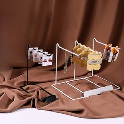 Creative Jewelry Display Stand Iron Earrings Necklace Bracelet Keychain Storage Rack Desktop Sundries Hanger Holder Counter Prop