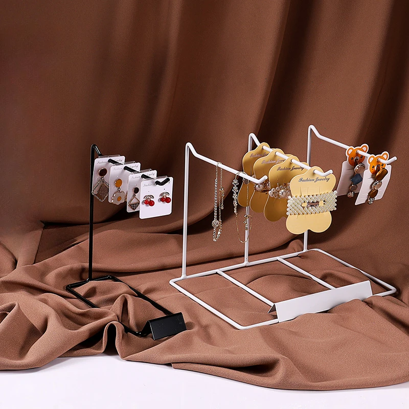 Creative Iron Jewelry Display Stand Desktop Multipurpose Earrings Rings Headband Keychains Hanging Holder Sundries Storage Racks