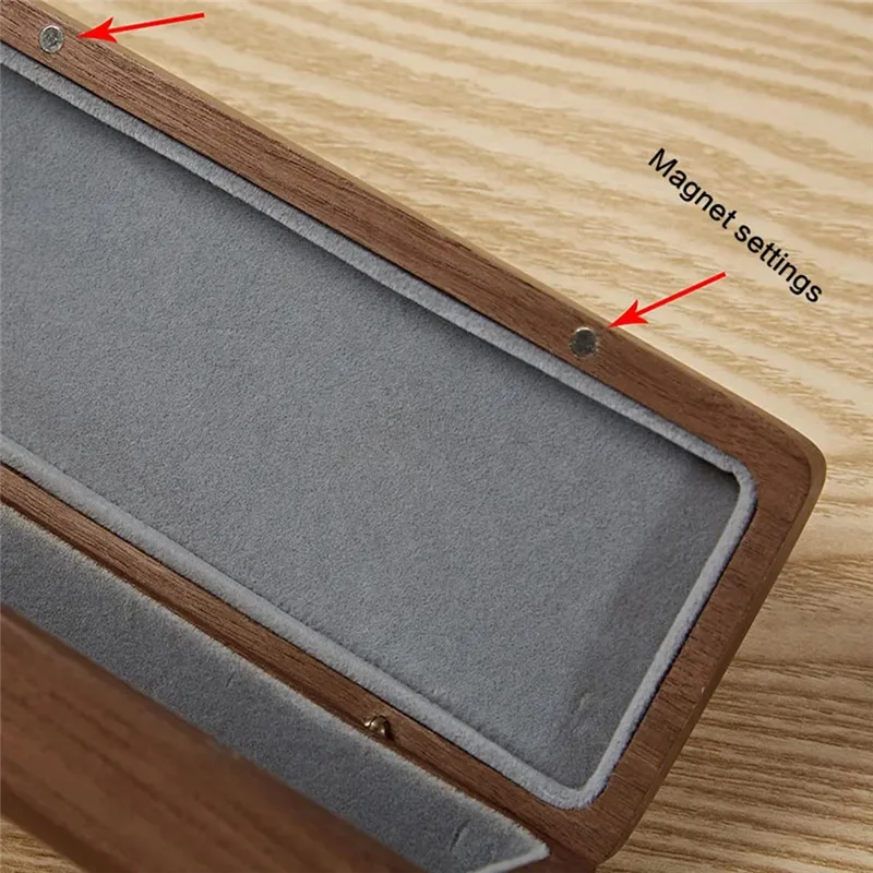 

A74U Solid Wood Glasses Case Retro Walnut Glasses Box Portable Men And Women Myopia Business Glasses Storage Box