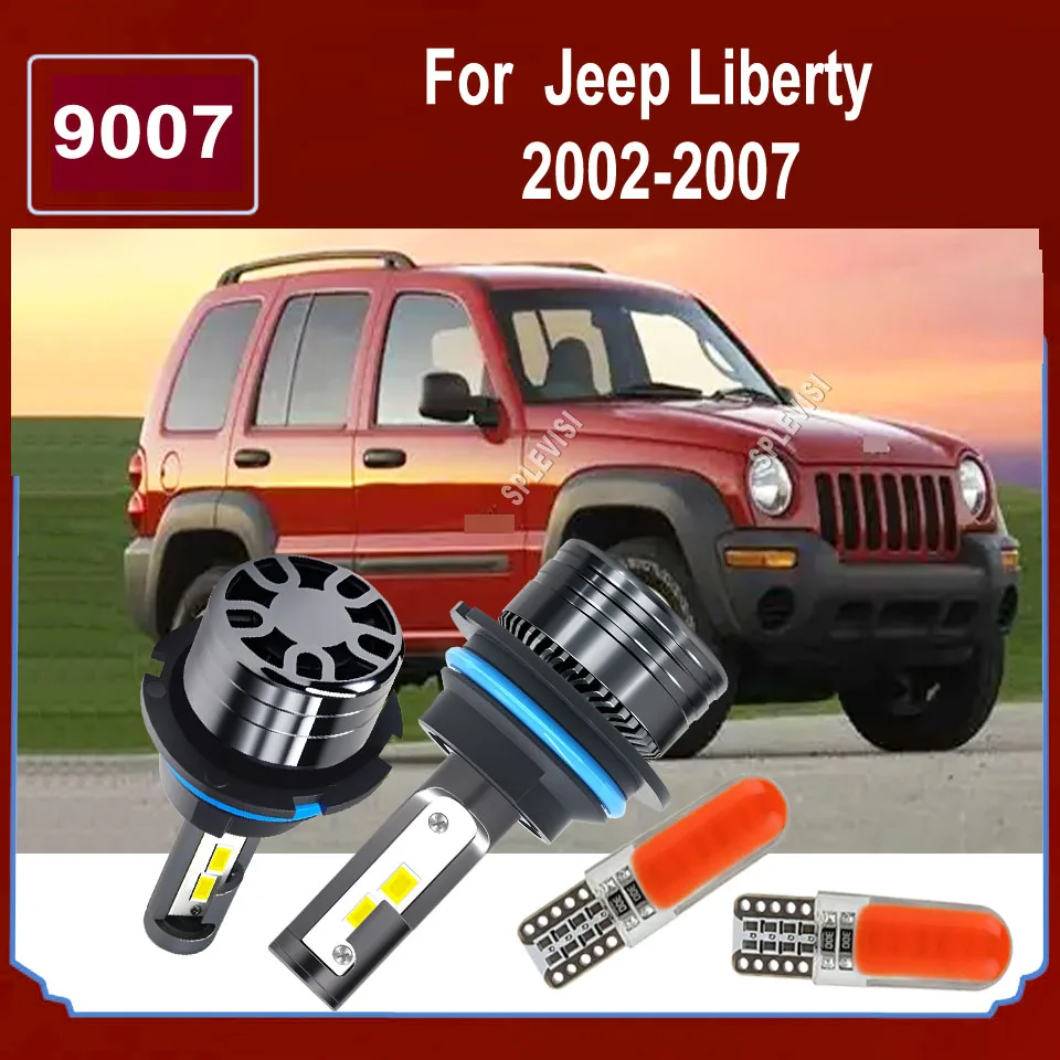 

LED Headlight Bulb, 180W 18000LM Per Bulb, High Low Beam 6000K Cool White For Jeep Liberty 2002 2003 2004 2005 2006 2007
