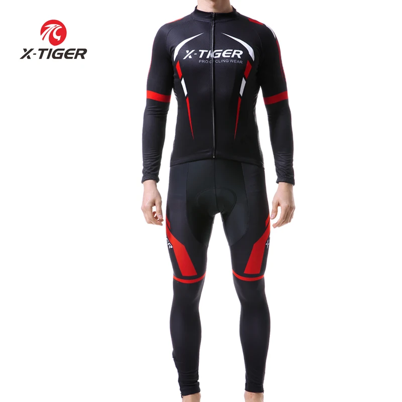 

X-Tiger Man Long Sleeve Cycling Jerseys Set MTB Road Breathable Men's Cycling Clothing Sets Spring Autumn Men's Cycling Outfit