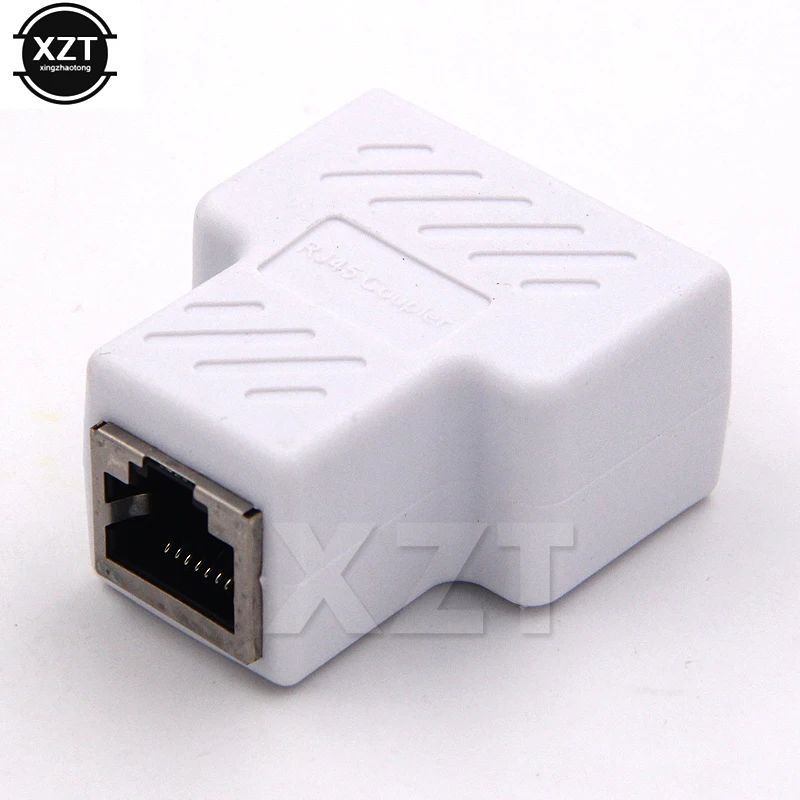 1PCS Cable Adapter Connector LAN Ethernet 1 To 2 Ways Network Cable Connector Splitter Extender Plug RJ45 Splitter for PC Laptop