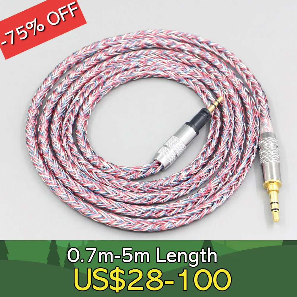 

16 Core Silver OCC OFC Mixed Braided Cable For Sennheiser Momentum 1.0 2.0 Earphone Headset Headphone LN007605