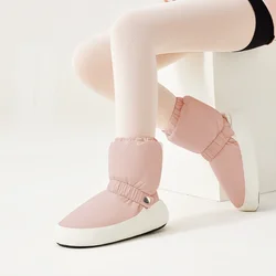 Stivali caldi da ballo balletto invernale stivaletti da riscaldamento per bambini scarpe da ballo nazionali adulti danza moderna scarpe da ballo impiombate Ballerina