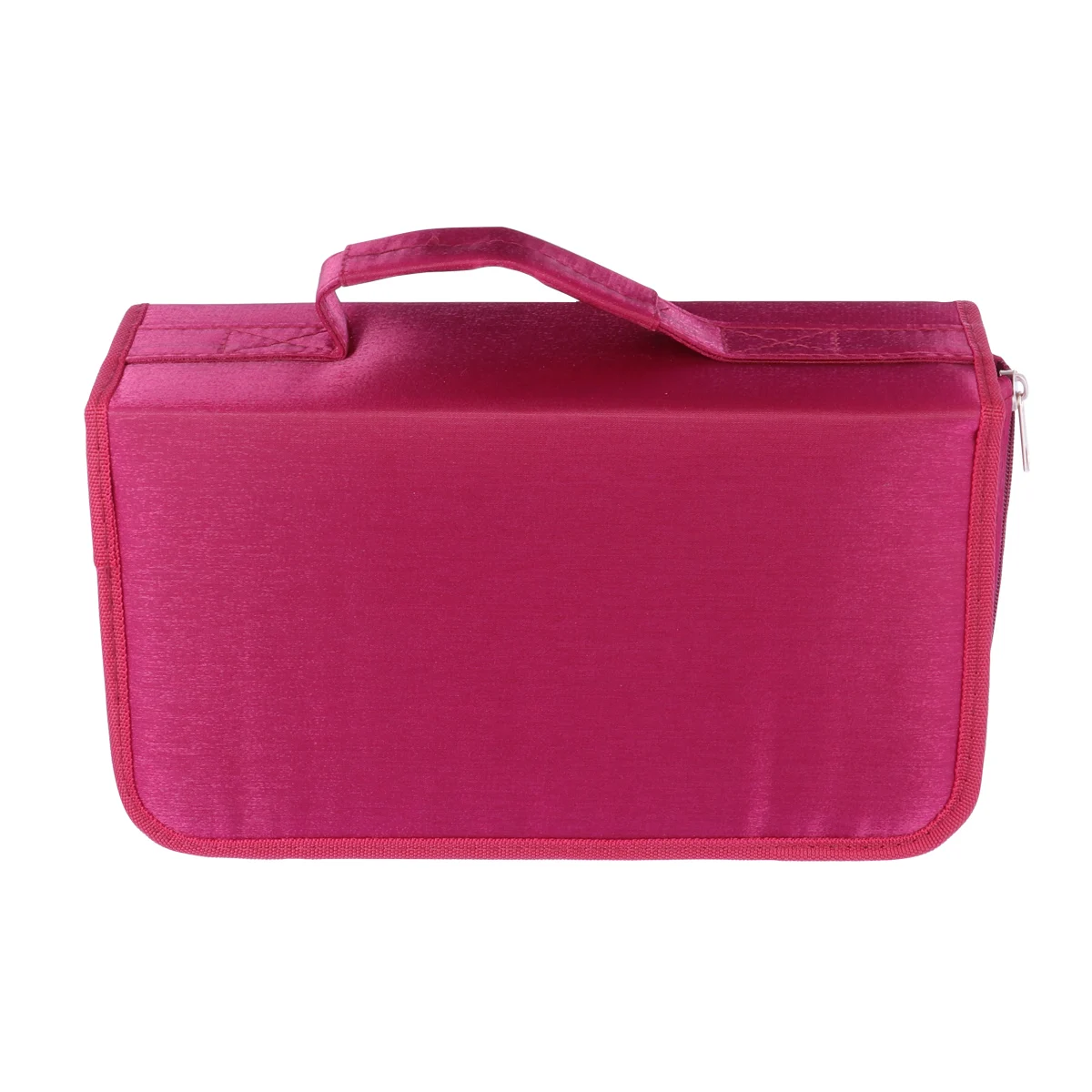 

Mercerized Cloth 128 Pieces CD Storage Pouch Large Capacity Handheld CD Bag Fashion CD Supplies (Red)