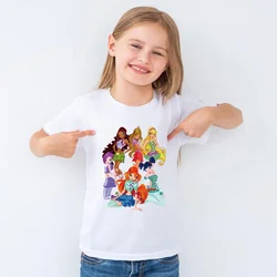 The Winx Butterfly Fairy Graphic Cartoon Girls T-shirt Cute Children's Clothes Summer Short Sleeve Kids T shirt Baby Boys Tops