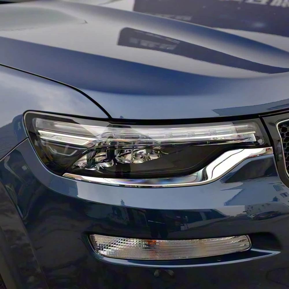 Lente de sombra de faro para Jeep Commander 2018 2019 2020 2021, cubierta transparente para faro delantero, máscaras de carcasa de lámpara